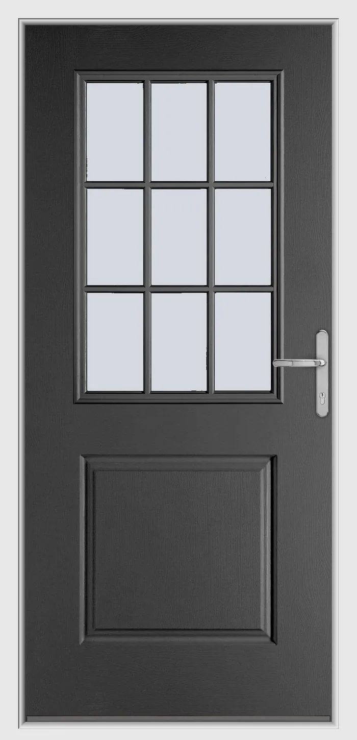 Endurance Tate Georgian composite door in Anthracite Grey