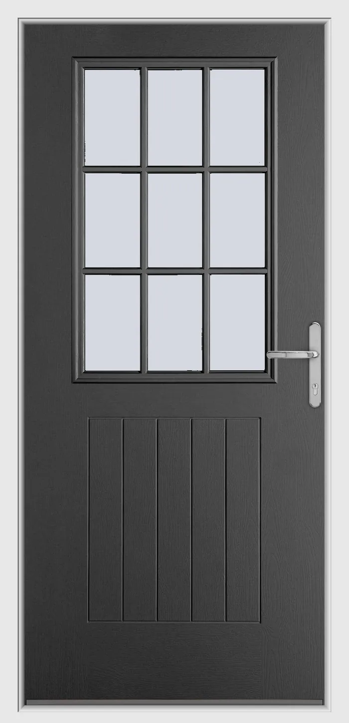 Endurance Rushmore Georgian composite door in Anthracite Grey
